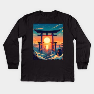 Torii Gate Japan Kids Long Sleeve T-Shirt